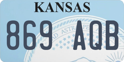 KS license plate 869AQB