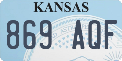 KS license plate 869AQF