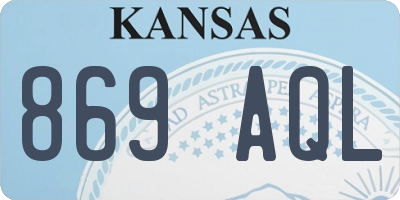 KS license plate 869AQL