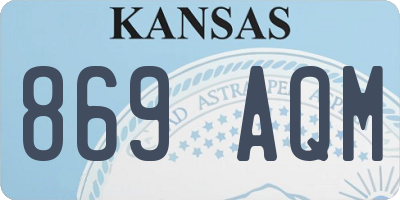 KS license plate 869AQM