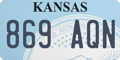 KS license plate 869AQN