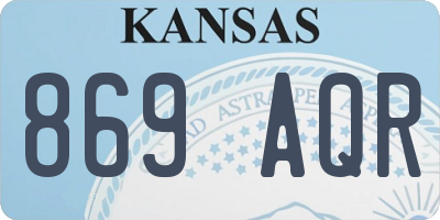 KS license plate 869AQR