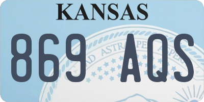 KS license plate 869AQS