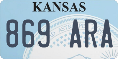 KS license plate 869ARA