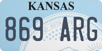 KS license plate 869ARG