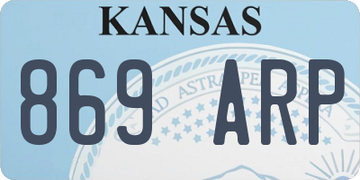 KS license plate 869ARP