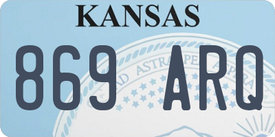KS license plate 869ARQ