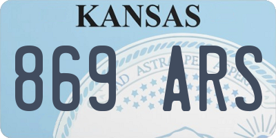 KS license plate 869ARS