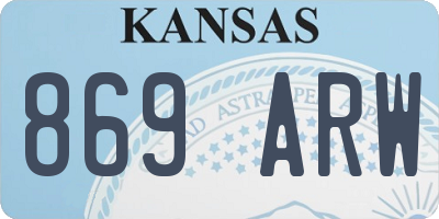 KS license plate 869ARW