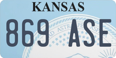 KS license plate 869ASE