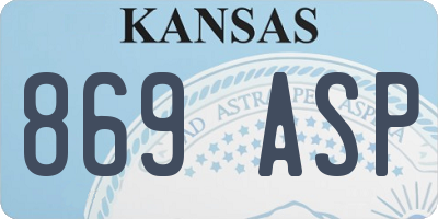 KS license plate 869ASP