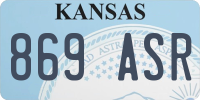 KS license plate 869ASR