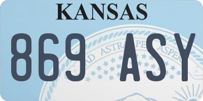 KS license plate 869ASY