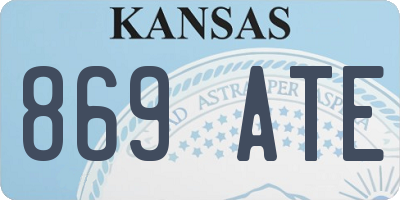 KS license plate 869ATE