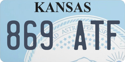 KS license plate 869ATF