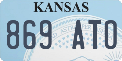 KS license plate 869ATO
