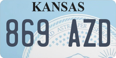 KS license plate 869AZD