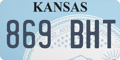 KS license plate 869BHT