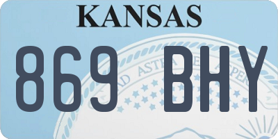 KS license plate 869BHY