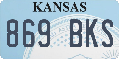 KS license plate 869BKS