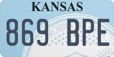 KS license plate 869BPE