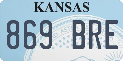 KS license plate 869BRE