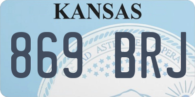 KS license plate 869BRJ