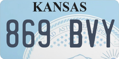 KS license plate 869BVY