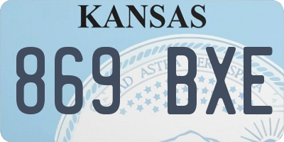 KS license plate 869BXE