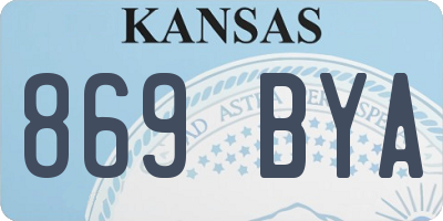KS license plate 869BYA