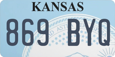 KS license plate 869BYQ