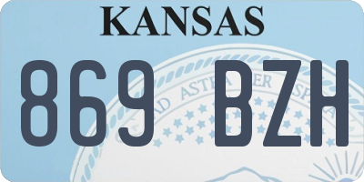 KS license plate 869BZH