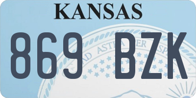KS license plate 869BZK