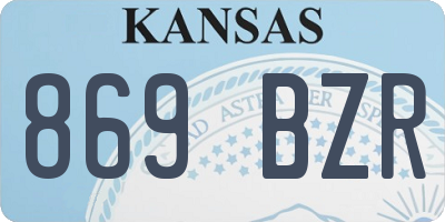 KS license plate 869BZR