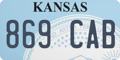 KS license plate 869CAB