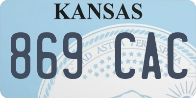 KS license plate 869CAC