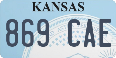 KS license plate 869CAE