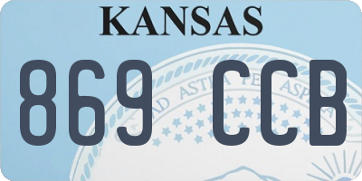 KS license plate 869CCB