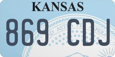 KS license plate 869CDJ