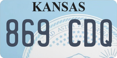 KS license plate 869CDQ