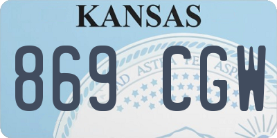 KS license plate 869CGW