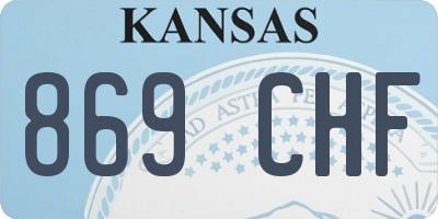 KS license plate 869CHF
