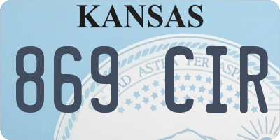 KS license plate 869CIR