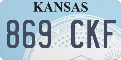 KS license plate 869CKF