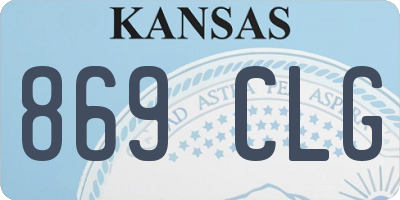 KS license plate 869CLG