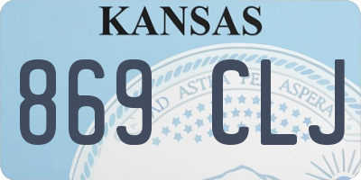 KS license plate 869CLJ