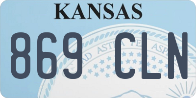 KS license plate 869CLN