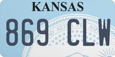 KS license plate 869CLW