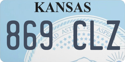 KS license plate 869CLZ