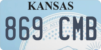 KS license plate 869CMB